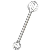 Miso Muddler Stainless Steel Dual-Head Miso Whisk for Soup Sauce and Batter Japanese Kitchen Gadget 7.87 inch Stirring Tool silver sidabras
