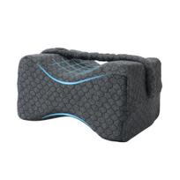 Knee Pillow for Side Sleepers Memory Foam Leg Cushion Orthopedic Knee Spacer B tamsiai pilka spalva