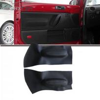 Real Leather Door Handle Armrest Panel Cover Fit For Volkswagen Beetle 1998-2010 black