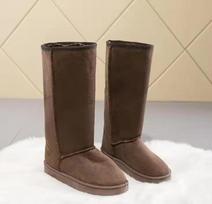 HOT 2026 winter new high-tube fashion all-match warm thick snow boots with bow knot snow boots women flat-heel snow boots 41 beige