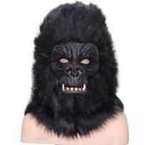 King Kong Chimpanzee Mask Latex Animal Headgear Halloween cosplay Funny makeup party costume props Average Size black