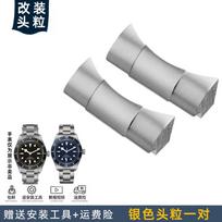 20/21/22mm Fluoro gumos laikrodžio apyrankė Tudor Black Bay 1958 M79030N  M79360N M79363N | Atnaujinti metaliniai jungiamieji elementai Nardymo dirželis 21mm gray