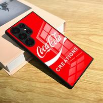 C-Coca-Mados Cola telefono dėklas S25 Ultra Samsung S26 S24 Fe S22 S20 S23 21 Plus A54 A34 A53 A16 Stiklinis dangtelis Samsung s21plus red