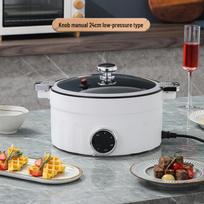 Daugiafunkcis elektrinis greitpuodis ir nelipni keptuvė troškinti, virti ryžius ir virti – Idealiai tinka bendrabučiams ir namams Non-stick Micro-pressure Pot gray