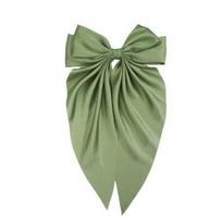 Ethereal Tulip Mermaid Iridescent Bow Hair Claw with Ribbon Tails Sweet Girl Pearlescent Color Fashion Shark Clip for Women gray
