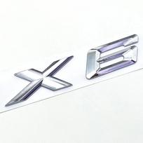 3D ABS Juodo chromo automobilio raidės Galinės bagažinės emblema X6 logotipas BMW X6 lipdukas emblema X6 raidės priedai Style36 sidabras