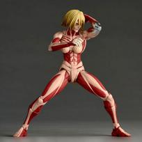 Female Titan Annie Leonhart Action Figure Attack On Titan Articulated Joints Anime Model Toy Desktop Decoration Collectible Gift brown