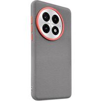 Leather case for OnePlus 13, leather hybrid, gray