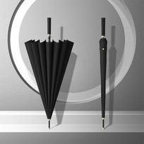 Long-handled umbrella, rain and shine, strong and firm, high-value long-handled umbrella, exquisite 11-bone long-handled automatic umbrella black