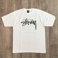BAPE × stussy 30th anniversary T-shirt ABC camo green White A Bathing Ape Size L Unisex T-Shirt XXL gray