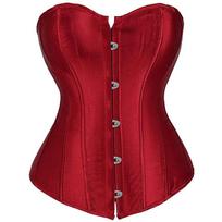 Satininis push-up korsetas su pilvo kontrole ir stringais XXS brown