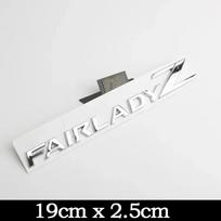 1 vnt. 3D raidės Fairlady Z logotipas Galinės bagažinės emblema 350Z 370Z Z33 GTR šoniniam sparnui Automobilio lipdukai sidabras