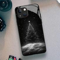 Naujųjų Metų Sniego Senio Medžio Rašto Grūdinto Stiklo Telefono Dėklas Skirtas iPhone 17 16 15 14 13 12 11 Pro Max 17 Air 7 8 Plus XR XS X Dangtelis iPhone 8 black