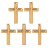 5 vnt. Madingas kryžiaus sagė-segė Aukso/Sidabro atspalvio Unisex Ženklelis Krikščioniškas Kostiumo Aksesuaras Kasdieniam Naudojimui beige