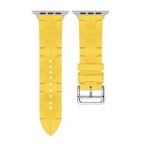 Kilim Single Tour Strap For Apple Watch 10 Band 46mm 44mm 40mm 49mm 45mm Silicone bracelet iwatch series 9 se 3 7 6 8 ultra 2 11 S10-42mm 38 40 41mm yellow