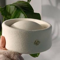 Retro stiuardes beretas Moteriškas 100% vilnos veltinis Beretas Šventinis Žavus skrybėliukas Vestuvės Kokteilinė vakarėlis Medicininė dėžutė Hatchapeau femme luxe M55-58CM gray