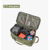 Outdoor Camping Gas Tank Organizer Bag Roomy Ground Nail Tool Bag Gas Canister Picnic Cookware Utensils Kit Bag žalia