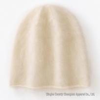 Royal Fleece Women's 100% Pure Cashmere Knit Hat with Rolled Edge šviesiai pilka spalva
