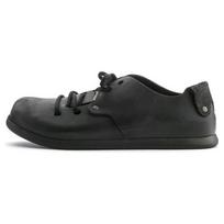 Birkenstock Leather Vintage Round Toe Lace-Up Versatile Soft Sole Low-Top Casual Shoes Unisex casual shoes Black 0199261 45 black