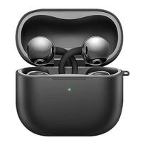 KMaxAI Silicone Case for FreeClip 2, Simple Solid Color Soft Shell, True Wireless Earbuds Charging Case Anti-Drop Lanyard Matte Cover, Black