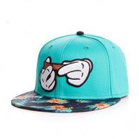 Laisvalaikio mėlynas animacinis snapback kepuraitė su kvėpuojančia medvilne vasaros dėvėjimui BlueDualHandSmoke blue