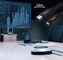 Lindy 10m USB 3.2 Gen 1 Type A to C Fibre Optic Hybrid Cable