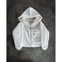 Oversized Fleece Hoodie Unisex Streetwear Punk Style Zip-Up Sweatshirt Plain Color Reversible Loose Fit Winter Large balta