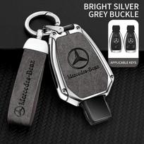 Odinis automobilio nuotolinio valdymo pultelio dėklas Apsauginis dangtelis Mercedes Benz A B C E G klasėms C200 C300 E350 W205 E260L GLK A45 AMG BGA GLA GLC gray