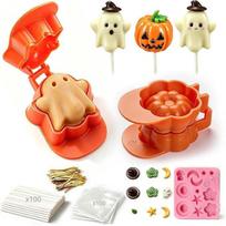 Helovino Cake Pop Formelių Rinkinys Moliūgas Vaiduoklis Plastikinės DIY Kepimo Formelės beige