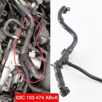 03C103474AB EA111 Jetta/Syncro Passat B7 CC Scirocco EOS 1.4T Vėdinimo žarna 03C103474K