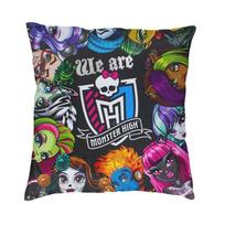 Draculaura Girl Monster High Prabangūs pagalvių užvalkalai Namų dekoras Animacinis animacinis filmas Tv automobilio pagalvėlės dėklas 30x30cm 12x12in gray