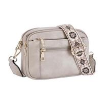 Women's Crossbody Bag Faux Leather Small Shoulder Bag with Adjustable Strap Crossbody Purse gray