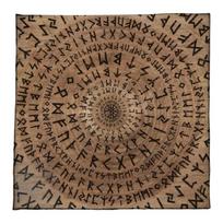 Rūnų raštų altoriaus audinys Tarot staltiesė gobelenas raganavimo reikmenys 50x50cm brown