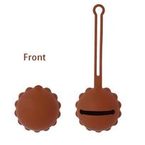 Silicone Nipple Storage Bag For Newborns Food Grade Personalized Kids Pacifier Holder Portable Bear Shape Nipple Case Attachment vyno raudonos spalvos