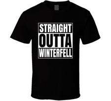 Straight Outta Game Of Thrones Winterfell T Shirt Unisex T-Shirt L gray