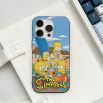 Juokingas animacinis S-Simpsons skirtas IPhone 16 15 14 13 12 11 17 Pro Max Plus Bangos formos gofruotas telefono dėklas Apsauginis nuo kritimo dangtelis iPhone 17 Pro gray