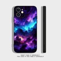 Kosmosas Galaxy Visatai Skaidrus Silikoninis Dangtelis iPhone 17,16,15,14,13,12,11,Pro,Max,Mini,XS,X,8,Plus Atsparus Smūgiams Juodas Dangtelis iPhone17Air