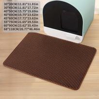 Spacious Double-layer Eva Cat Litter Mat Waterproof And Anti-splash Pet Pad Coffe,30*30CM/11.81*11.81in brown