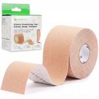 Sporto ir reabilitacijos kinezio juosta (kineziologinis teipas) Habys Standard Elastic 5 cm × 5 m, smėlio