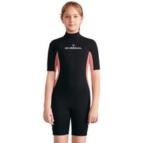 Kids 2.5mm Neoprene Short Sleeve Wetsuit Girls Snorkeling Surfing Swimming Water Sports 14Y violetinė