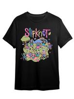 Marškinėliai Slipknot Animaciniai personažai Vaivorykštė Metalinė grupė S black