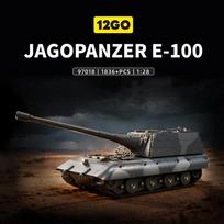 1836pcs MOC adult E-100 Tank Destroyer Model Educational High-Difficulty Building Blocks Toy Collectible Vintage Vehicle black