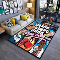 Grand Theft Auto Vice City Žaidimo Plakato Kilimas Neslystantis kilimas tinkamas svetainės ir miegamojo sofoms 100x150cm( 39x59in)