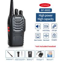 2/4/6PCS Baofeng 888S UHF Two-Way Walkie Talkie 400-470MHz 16CH USB/EU/US Ham Portable Radio Transceiver for Hunting Hotel US