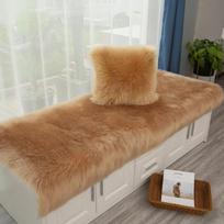 Prabangus dirbtinės avikailio kilimas Modernus svetainės namų dekoras Imitacinės vilnos kilimėlis Balkono lango pagalvėlė Vaikų miegamojo kilimas Baltas pilkas 60X90CM(23.6x35in)