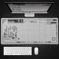 Machinery Mouse Pad Large Black  White Advanced Desk Mat PC Gamer XXL HD Home Office Setup Nonslip Keyboard Gaming Accessories 40x80x0.2cm gray