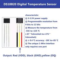 DS18B20 Skaitmeninis temperatūros jutiklis su G1/2  sriegiu Zondo skersmuo 8mm PVC 3-gyslių laidas SUS304 nerūdijančio plieno korpusas L30-200mm L 30mm-Cable L 5m