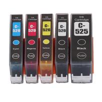 Ink Cartridge Large Capacity Clear Printing Cartridge Combo Pack for PIXMA IP4850 IP4950 IX6550 5 Colors BK BK C M Y