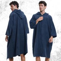 Mikropluošto su paslėptu užtrauktuku kišenės maudymosi vonios rankšluostis paplūdimio banglenčių persirengimo chalatas adult one size 80*110 cm