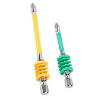2Pcs Spring Loaded PH Screw Driver Bits Non Slip Magnet Tip 1/4in Hex Shank   Proof   Steel for Electricians Power Drill Hand Tools 65mm 90mm